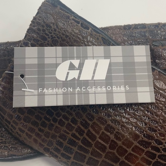 GII NWT brown black reptile print cold weather driving dress contemporary gloves - Picture 11 of 12